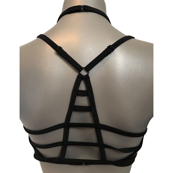 Victoria's Secret PINK Aztec Tribal Geometric High Neck Mesh Bikini Top XS - Picture 2 of 2